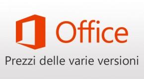 Office 2013 - Prezzi delle varie versioni