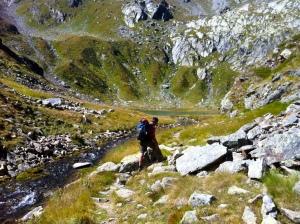 Arrivando al primo lago...