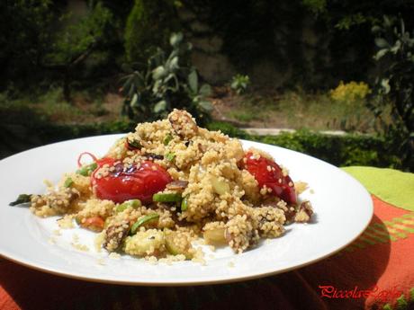 Taboulè di cous cous e verdure grigliate