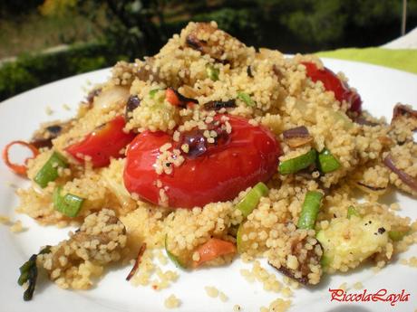 Taboulè di cous cous e verdure grigliate