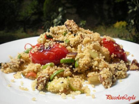 Taboulè di cous cous e verdure grigliate