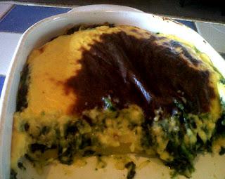 Pasticcio di polenta ed erbette gratinate