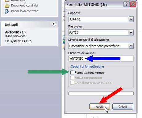 Formattare pendrive con Windows XP - Fig. 3