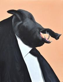 Fabio Sironi - Il signor Dipendessedame-2012-acrilico su tela-cm.45x35