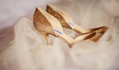 scarpe sposa dorate