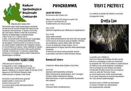 Raduno Speleologico Regionale Lombardo 2012