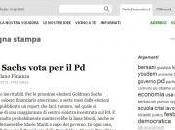 Goldman Sachs candidata alle primarie