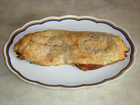 Rotolo di pasta sfoglia con verdure grigliate sfiziose