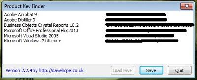 Programmi – Product Key Finder di Dave Hope