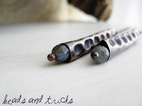 Orecchini in rame e labradorite