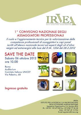 A Roma, 1° Convegno Nazionale degli Assaggiatori Professionali di Olio.