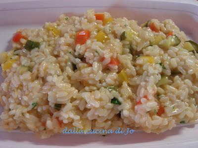 Risotto con verdure e treccione affumicato