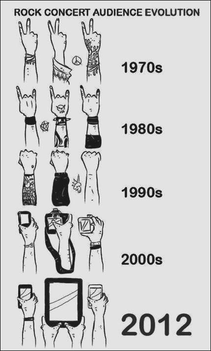 rock audience concert evolution