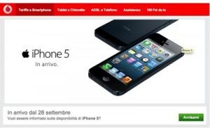 Vodafone inizia promozione per l'iPhone 5
