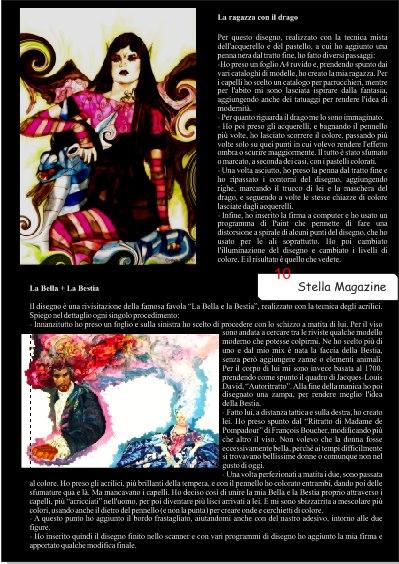 Due miei disegni sulla rivista “Stella Magazine”