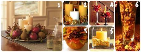 decorare-la-casa-con-foglie-e-con-le-candele Idee con le candele: coloriamo la casa d’autunno