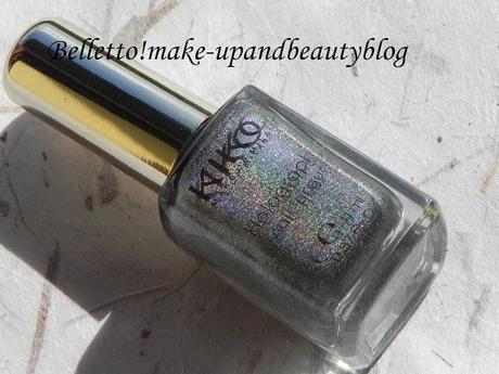 Kiko - Holographic Nail Lacquer n.400 Steel Grey Lavish Oriental Collection