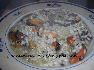 Risotto con radicchio rosso e cozze