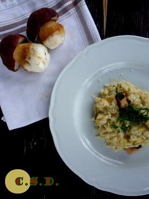 Soffia un vento di cambiamento... risotto con i funghi porcini...