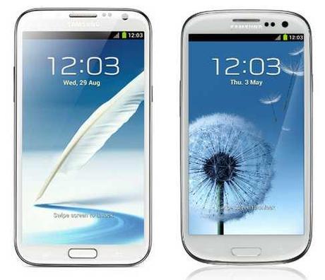 Galaxy S3 a confronto con il Galaxy Note 2 : Una sfida casalinga a colpi di display !