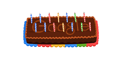 % name Il doodle è per i 14 anni di Google, Happy Birthday!