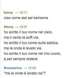 Browserina, ovvero come approcciare una ragazza in chat