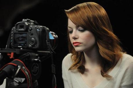 Revlon care makeup Emma stone testimonial  backstage 