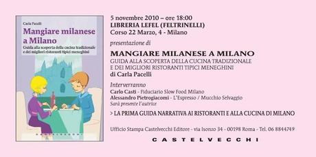 Vi invitiamo a MANGIARE MILANESE A MILANO