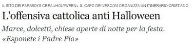 L'ITALIA CATTOLICA E' LO ZIMBELLO DEL MONDO