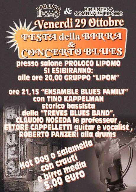 FESTA DELLA BIRRA E CONCERTI BLUES IN PROLOCO LIPOMO