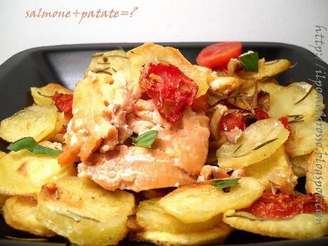 Una cena veloce e sana (?) da studente: Salmone al forno con sfoglie di patate