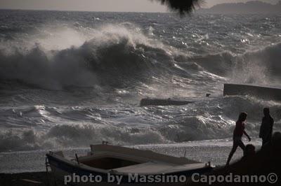 week-end di mareggiate a Positano