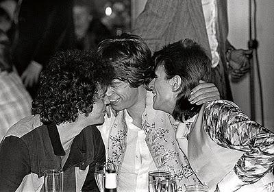 DAVID BOWIE - MICK JAGGER - LOU REEDat the Cafe Royale af...