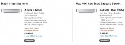 Calo di prezzo per il Mac Mini nello store online