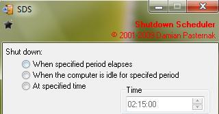shutdown scheduler pc