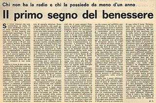 (1963) Il Primo Segno del Benessere (la radio)