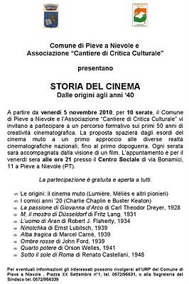 Corso di storia del cinema a Pieve a Nievole.