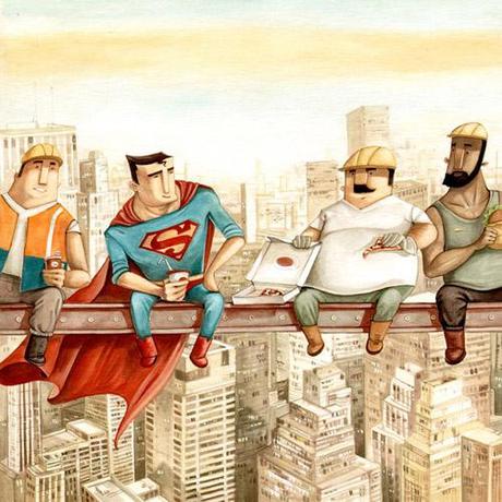 ILLUSTRATION | Pausa pranzo con Superman