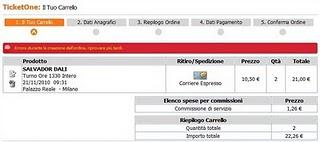 Dalì a là ticketone non ce la fa