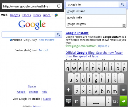 Google Instant arriva su iPhone ed Android