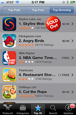 iPhone Appstore - Skyfire Sold Out in 5 ore!!!