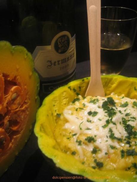 RISOTTO ZUCCA E PROVOLONE di Dolcipensieri