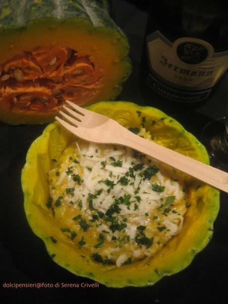 RISOTTO ZUCCA E PROVOLONE di Dolcipensieri