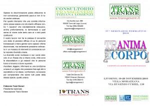 Programma e iscrizione IV^ edizione ‘TrAnima e corpo’