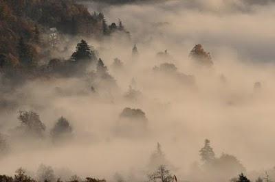 Nebbia sul villaggio - Immagini di Torre Pellice