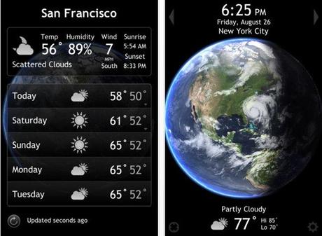 The App of the Week : Living Earth, un modo diverso di vedere le previsioni del tempo su iPad