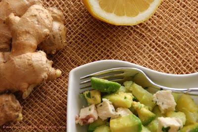 INSALATA FREDDA DI PATATE, AVOCADO E PESCE SPADA