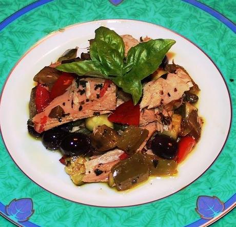 Verdure brasate al tonno