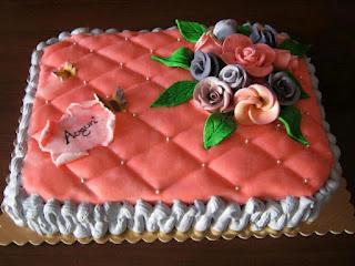 TORTA IN MMF CON (marshmallows fondant) EFFETTO TRAPUNTA