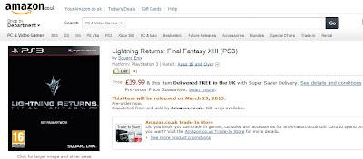 Amazon UK rivela la data di uscita di Lightning Returns: Final Fantasy XIII ?